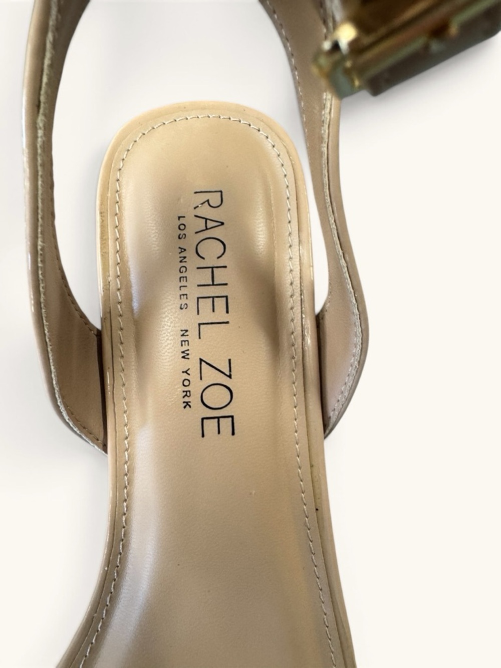 Rachel Zoe platform patent-leather  square toe block heel Blush 7.5 - Picture 11 of 14